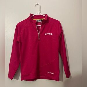 Magenta Pink Girls Sz XL Vail Quarter-Zip Pullover Boulder Gear